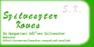 szilveszter koves business card